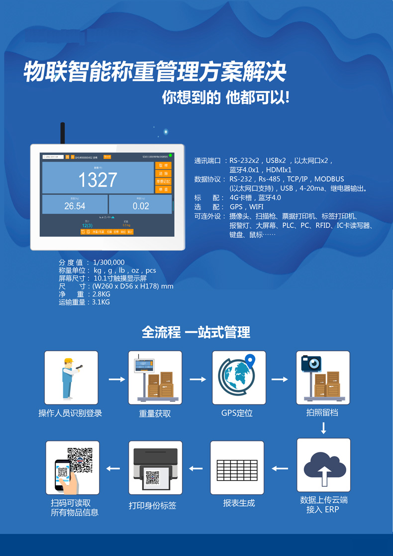 智能倉儲稱重電子秤